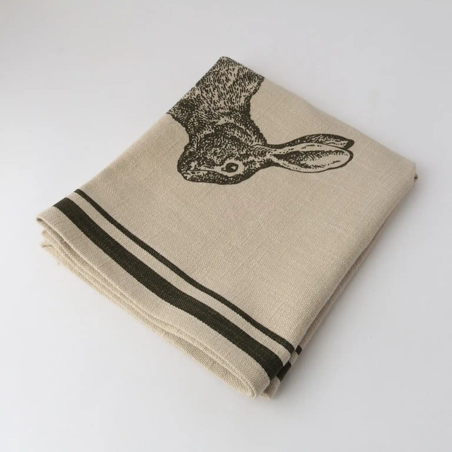French Grainsack Tea Towel Rabbit