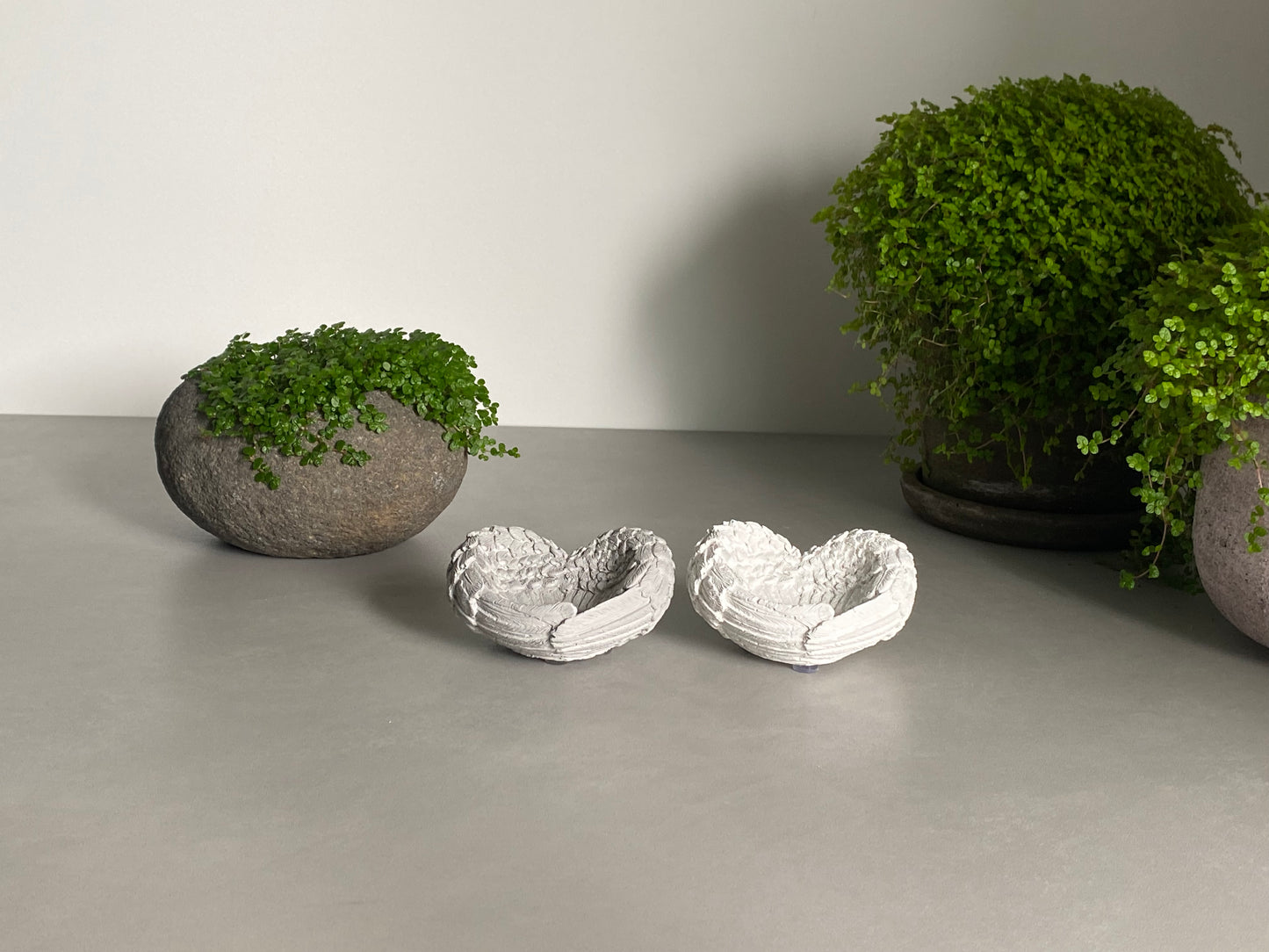 Wilde & Co Handmade Concrete Heart Wing