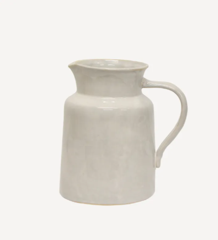 Rustic White Large Pitcher