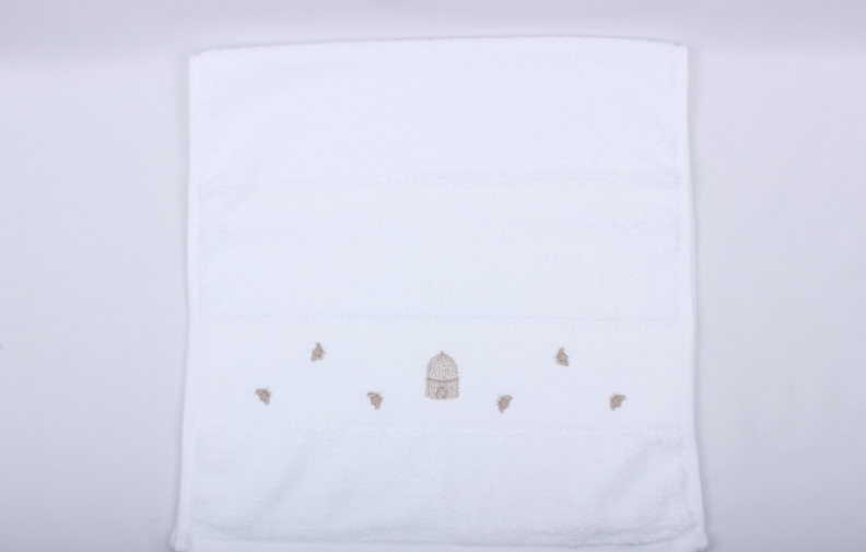 Beehive Embroidered Hand Towel