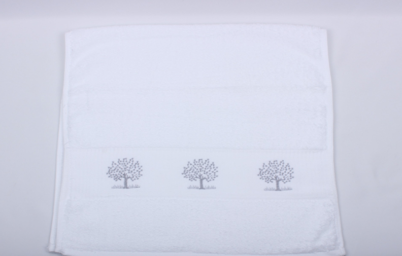 Topiary Tree Embroidered Hand Towel