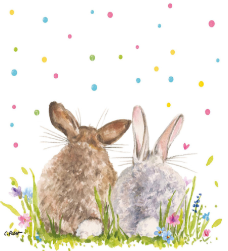Paper Napkin - Bunny Dots