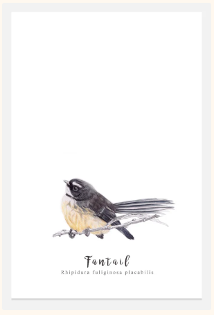 Fantail Fine Art NZ Tea Towel