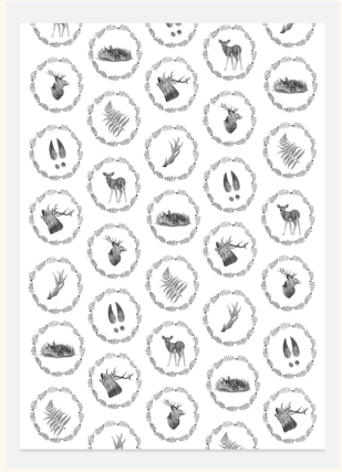 Red Deer Ferns Art NZ Tea Towel (Copy)