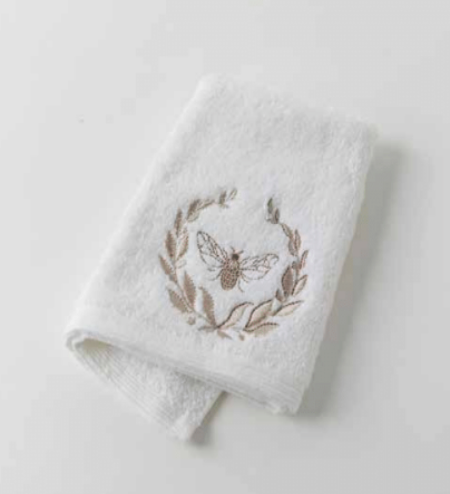 Embroidered Face Cloth Bee