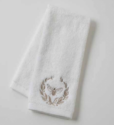Embroidered Hand Towel Bee