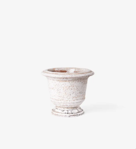 Urn Planter Rustic White Small