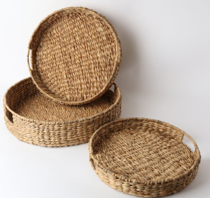 Water Hyacinth Set - 3 Trays Round