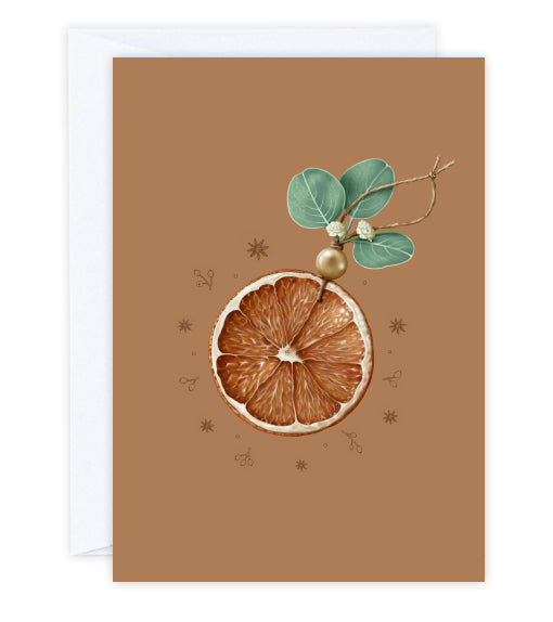 Homemade Dried Orange Greeting Card