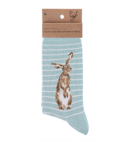 Wrendale Womans Socks - Hare and the Bee