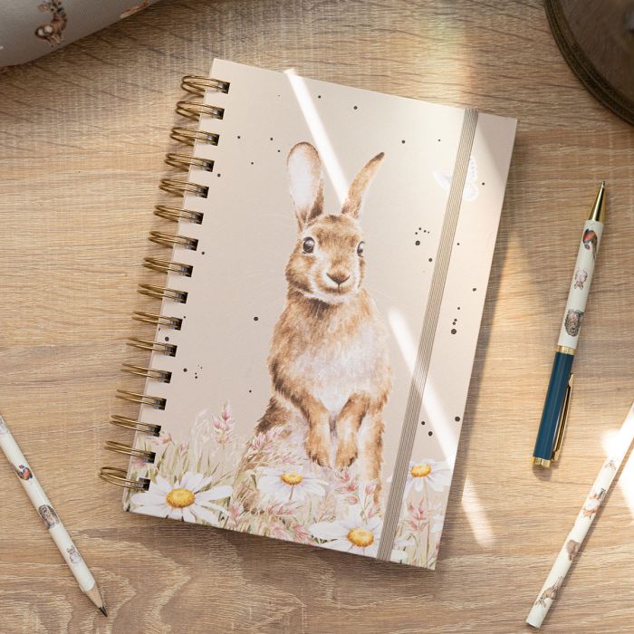 Wrendale Among the Daisies Rabbit Blank Notebook
