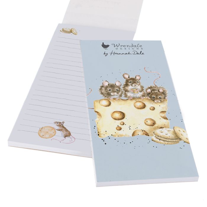 Wrendale Designs Magnetic Notepad -Crackers about Cheese Mouse