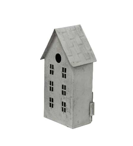 Tea Light House Zinc Tall