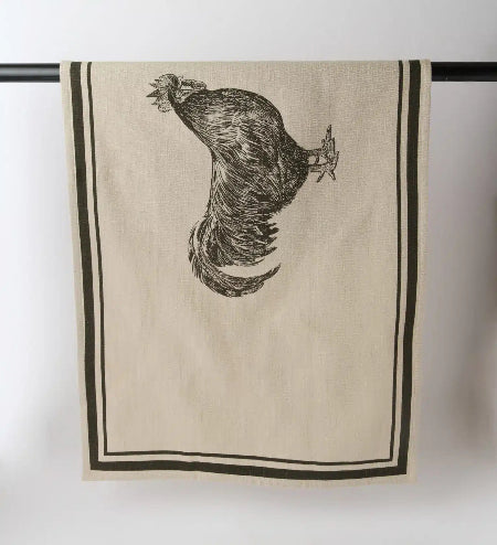 French Grainsack Tea Towel Hen