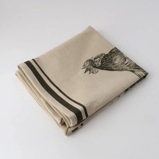 French Grainsack Tea Towel Hen