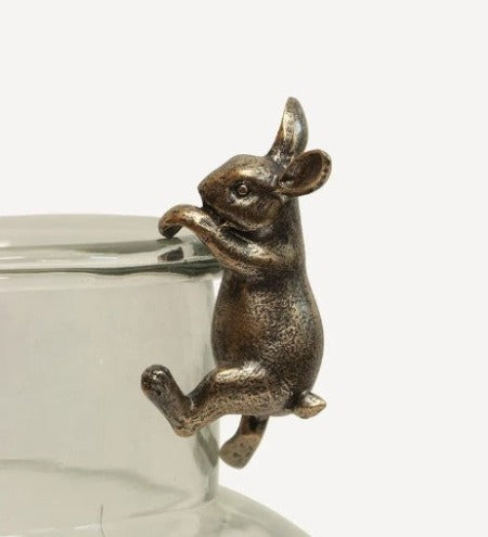 Hanging Bunny Decor Gold