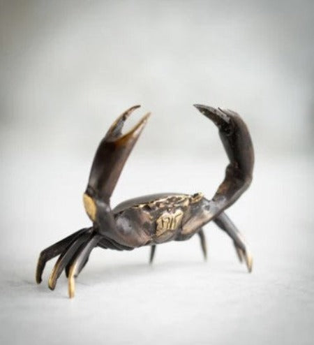 Hand Cast Bronze Crab