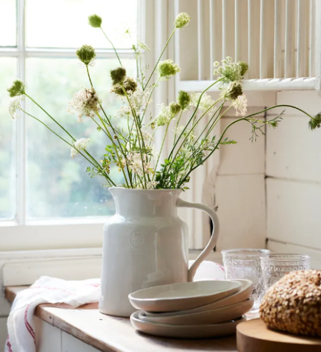 Rustic White Small Pitcher