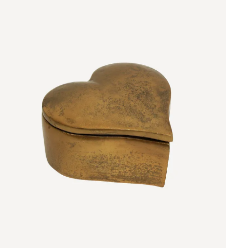 Gold Heart Trinket Box