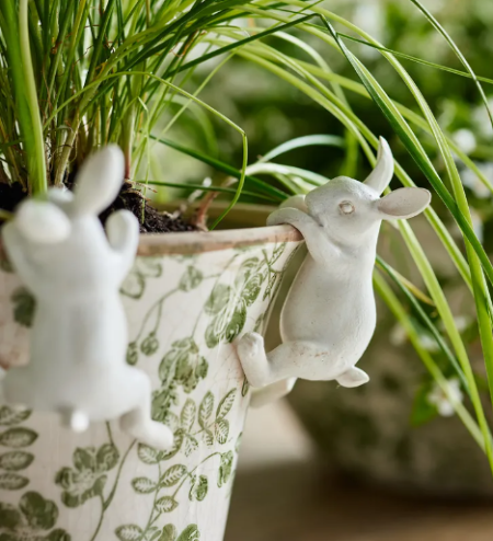 Hanging Bunny Decor White