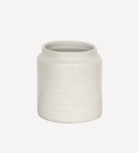 Rustic White Utensil Holder Small