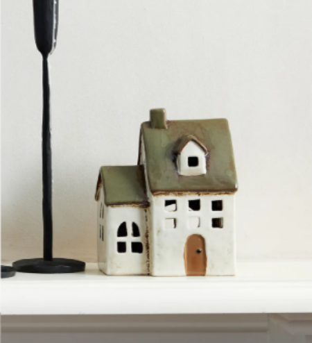 Alsace Tea Light Chapel Olive Green