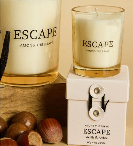 Escape Vanilla Amber 60g Soy Candle