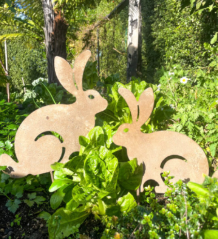 Cottontail & Peter Metal Garden Spikes - Set of 2