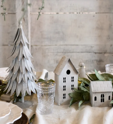 Tea Light House Zinc Tall