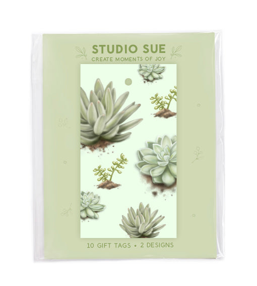 Succulent- Gift Tags - Set of Ten