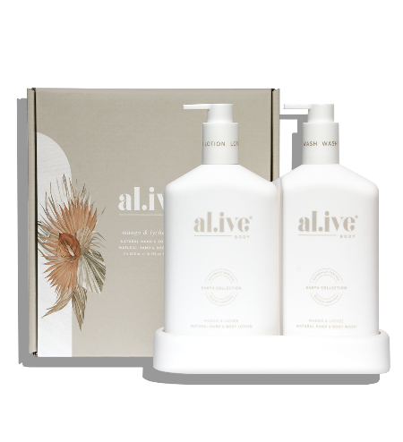 al.ive Wash and Lotion Duo + Tray - Mango & Lychee