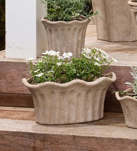 Terra Oval Fluted Planter Small
