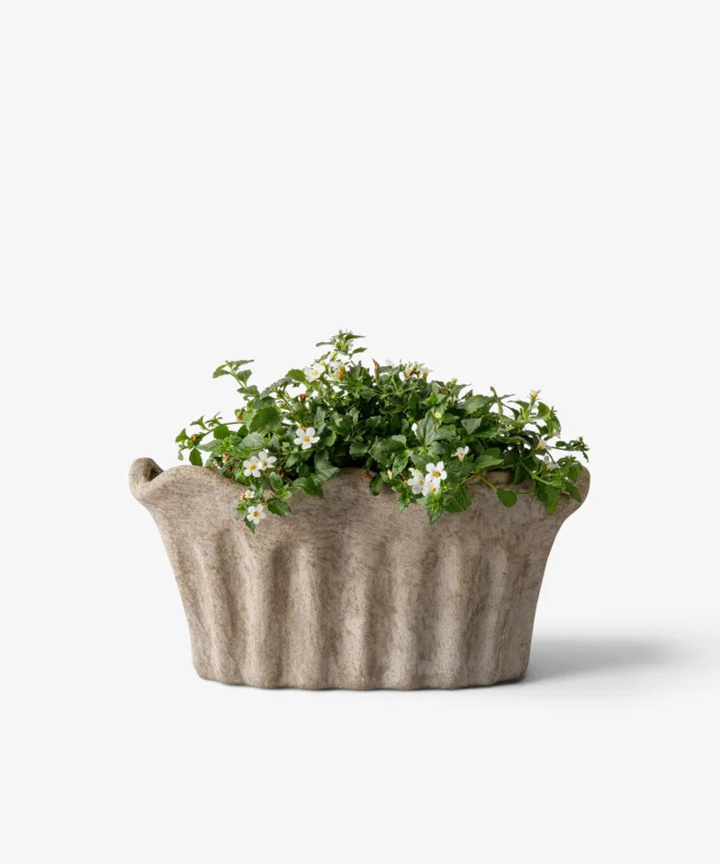 Terra Oval Fluted Planter Small