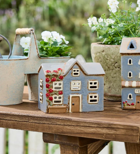Devon Peak Tea Light Cottage Cornflour