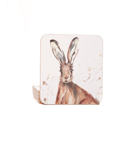 'The Meadow' Hare Watercolour Design Coasters