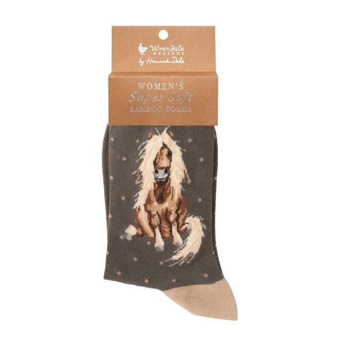 Wrendale Womans Socks - Gloria Horse