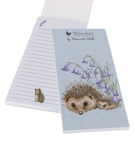 Wrendale Designs Magnetic Notepad - Love and Hedgehugs Hedgehog